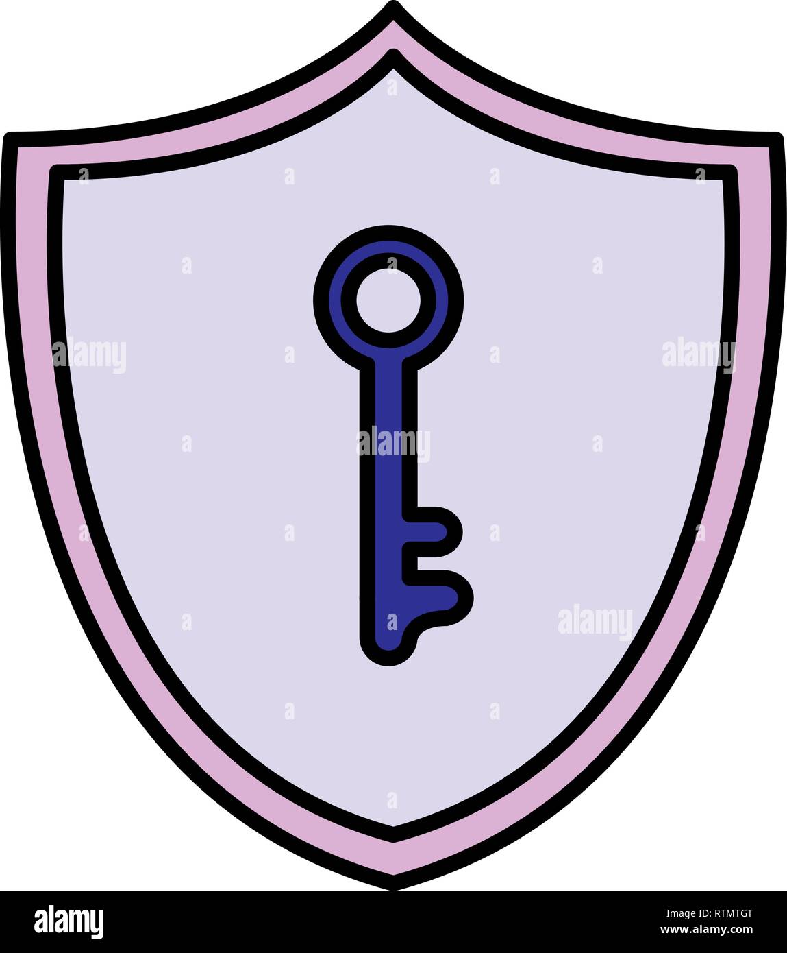 Shield Security Key shield security with key vector illustration design Stock Vector Image ...