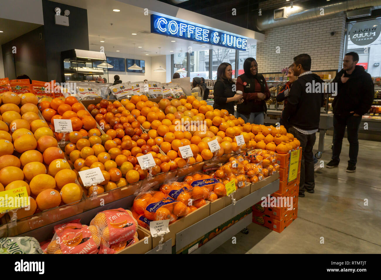 A miniature Whole Foods Market in the Chelsea neighborhood of New York on  opening day, Friday, March , 2019. Located in the former space occupied by Whole  Foods' beauty and health products