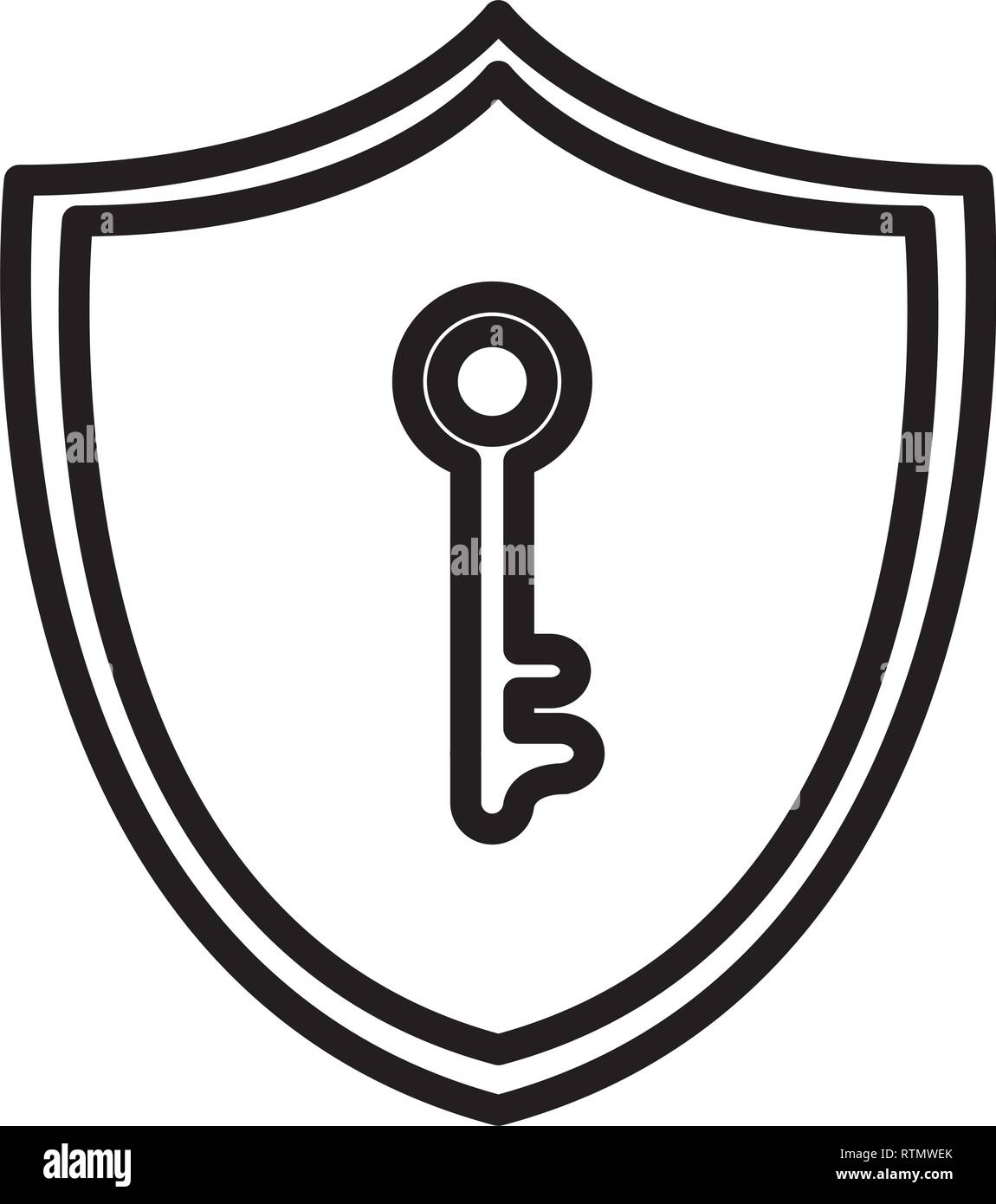 Shield Security Key shield security with key vector illustration design Stock Vector Image ...