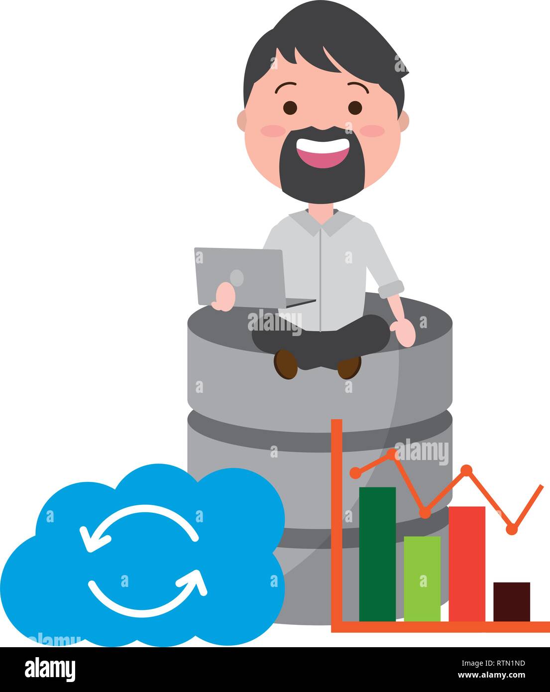 people big data Stock Vector