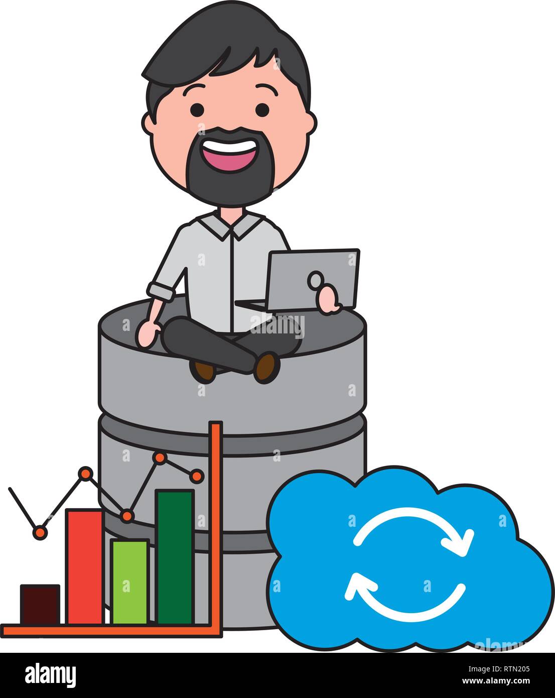 people big data Stock Vector