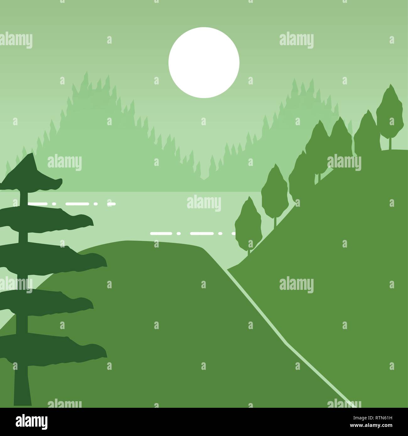 wanderlust landscape design Stock Vector Image & Art - Alamy
