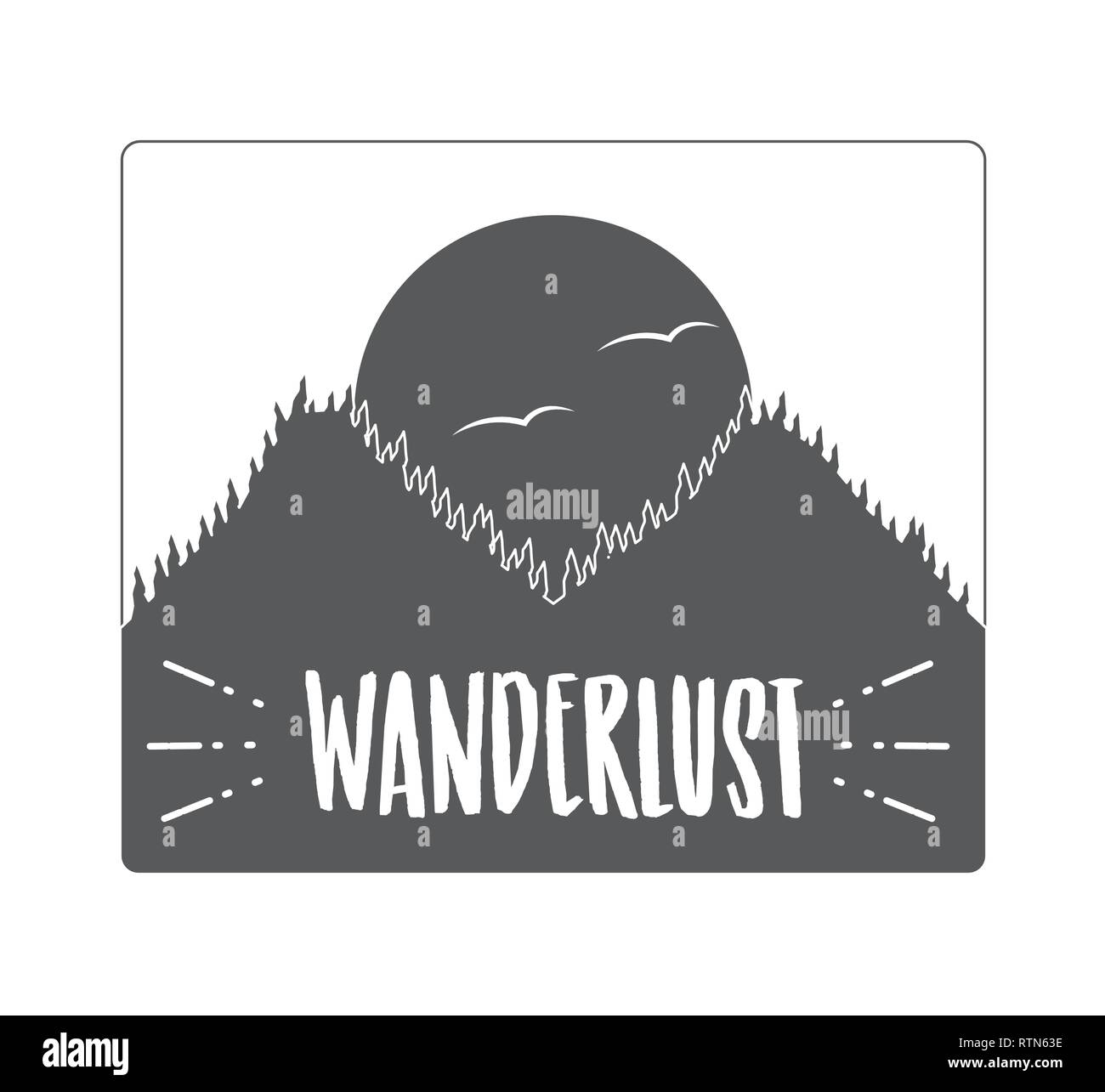 wanderlust landscape design Stock Vector Image & Art - Alamy