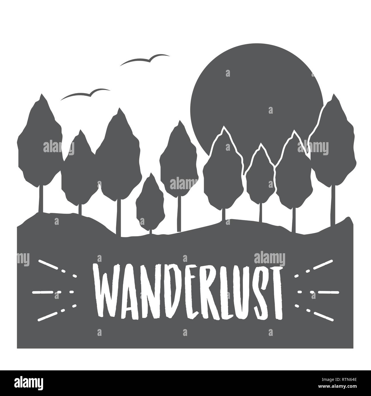 wanderlust landscape design Stock Vector Image & Art - Alamy