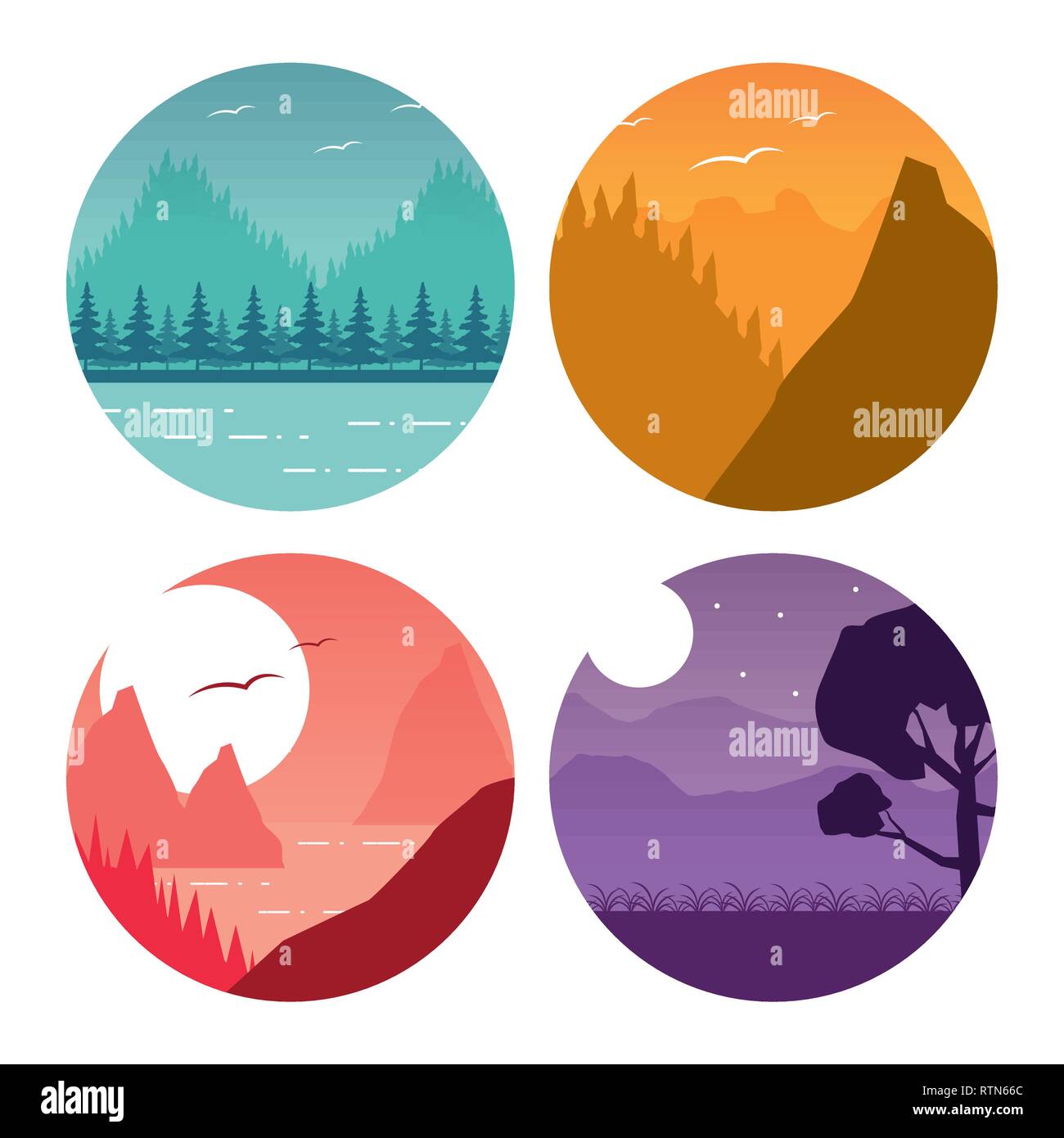 wanderlust landscape design Stock Vector Image & Art - Alamy