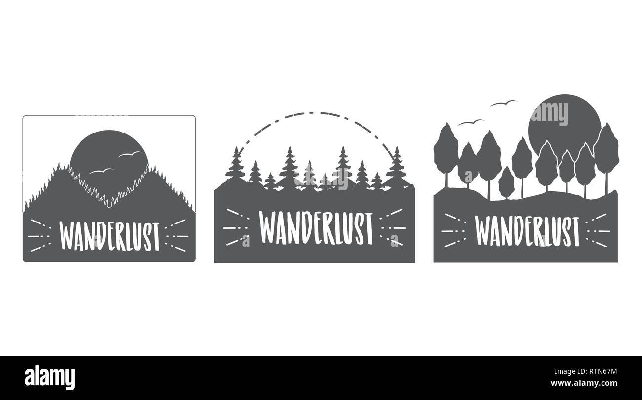 wanderlust landscape design Stock Vector Image & Art - Alamy
