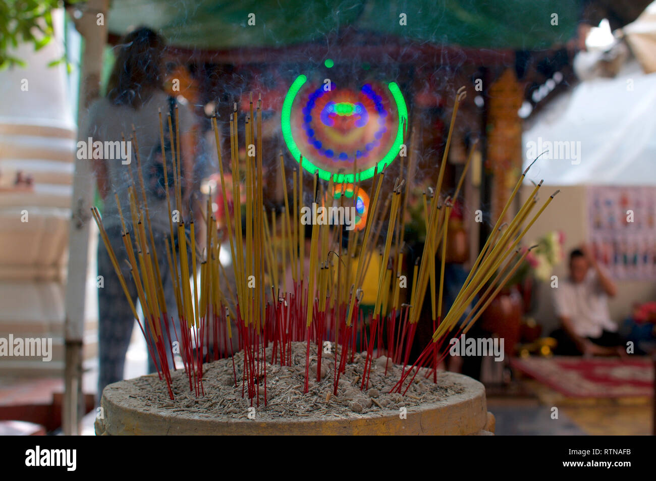 Holy smoke burning incense temple hi-res stock photography and images ...