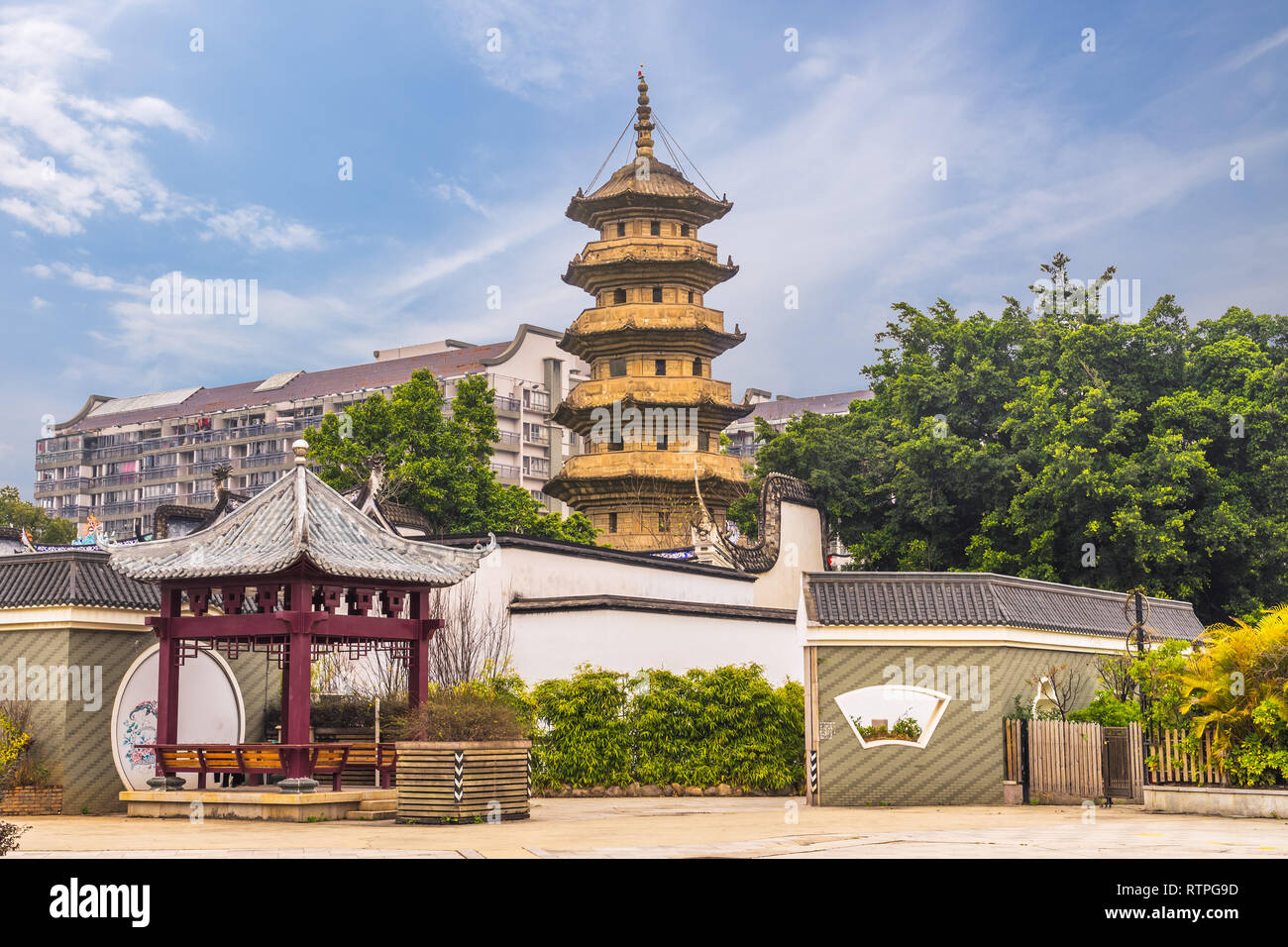 Black (Jingguang) Pagoda in Fuzhou of Fujian Stock Photo