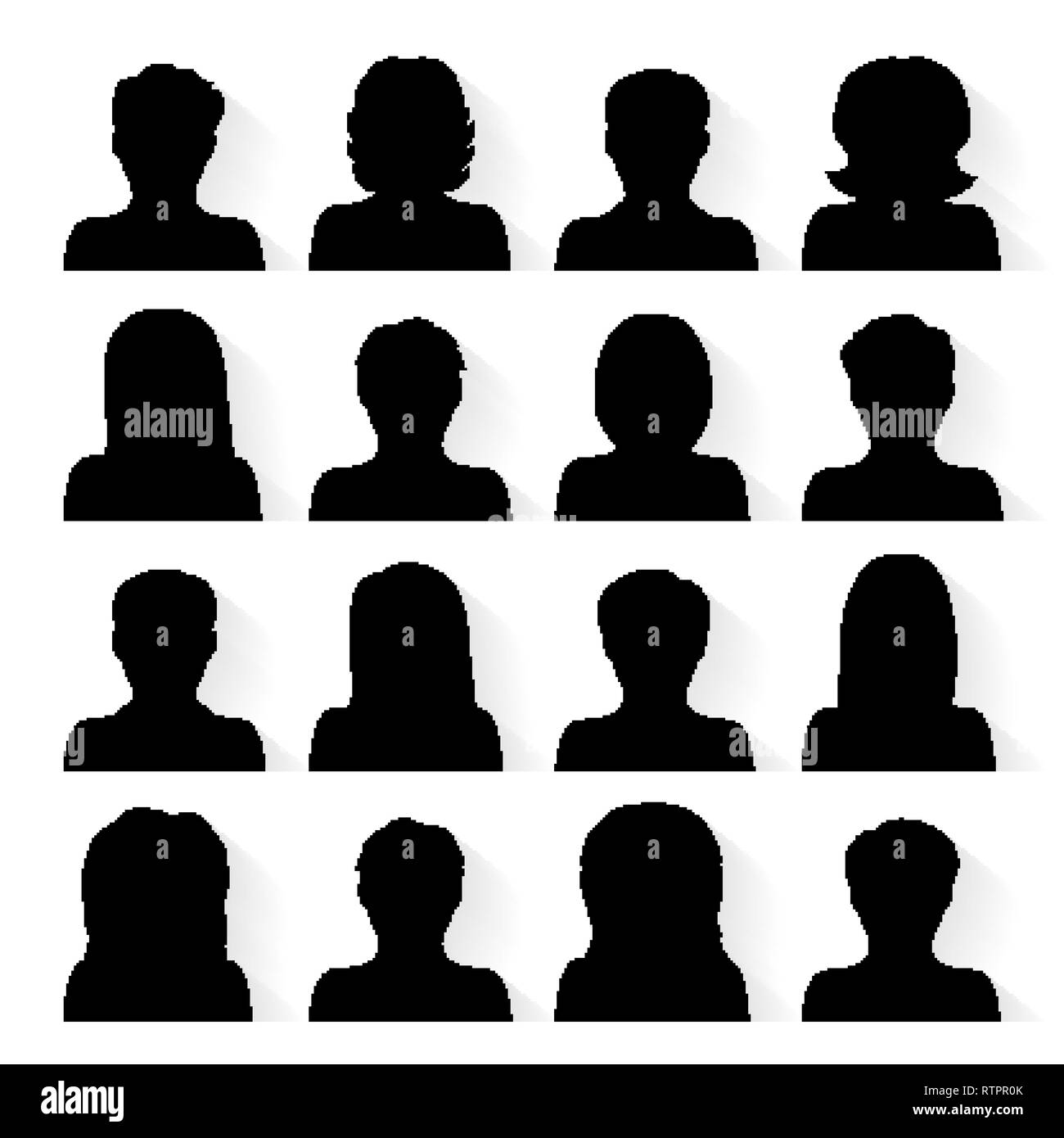 Vector set of people icons isolated on white background Stock Vector ...