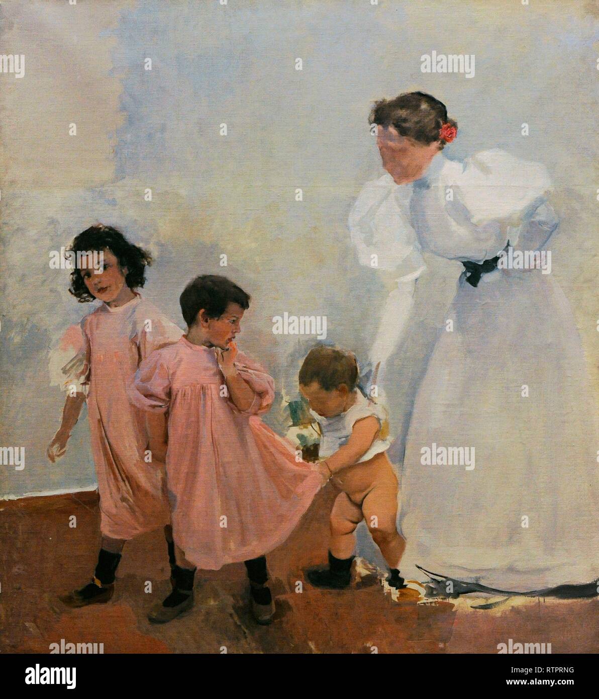 Joaquín Sorolla y Bastida (1863-1923). Pintor español. Mi mujer y mis  hijos, 1897-1898. Cuadro inacabado. Lienzo, 160 x 150 cm. Museo Sorolla.  Madrid. España Stock Photo - Alamy