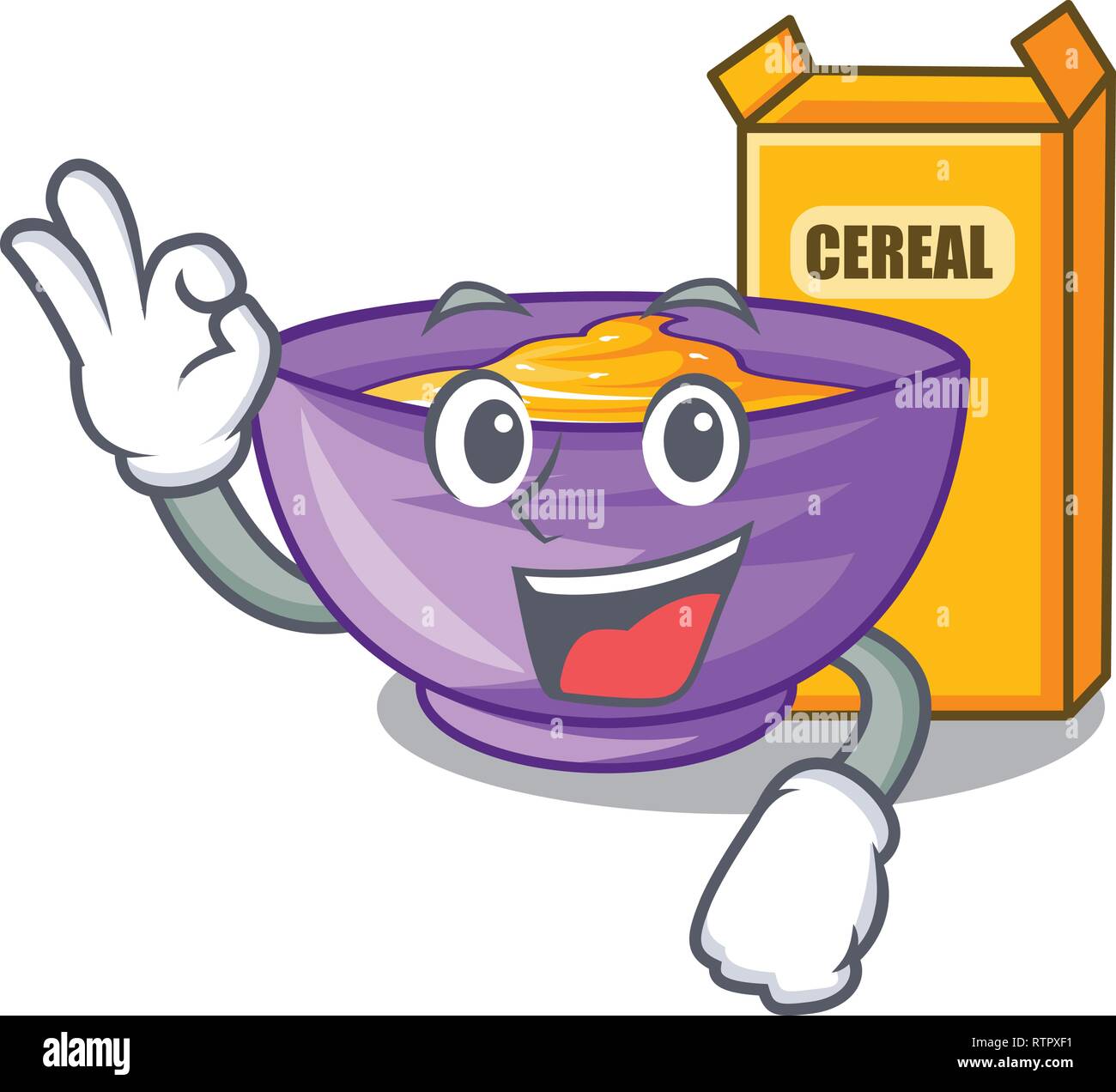 Okay Cereal Box In The Character Fridge Stock Vector Image And Art Alamy