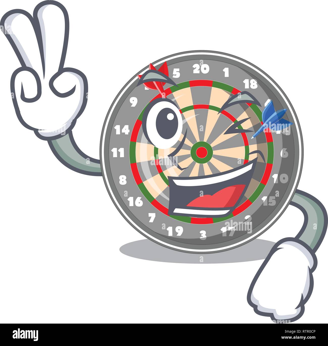 Two finger dartboard in the shape of mascot Stock Vector Image & Art