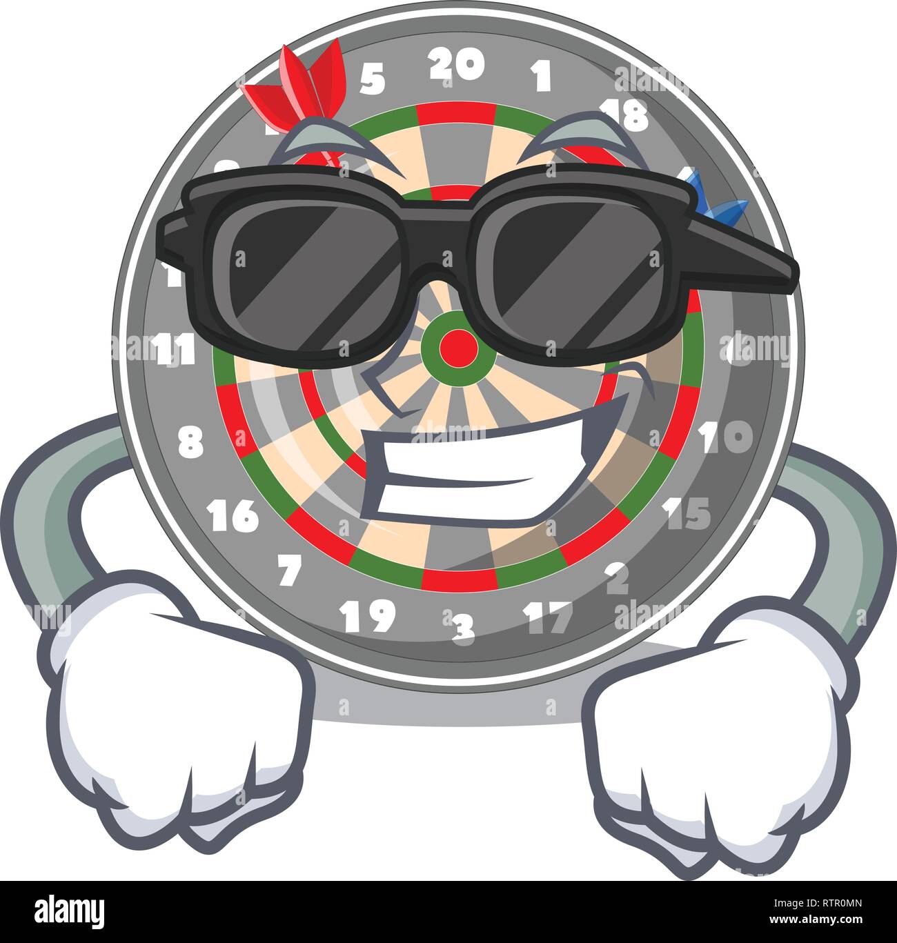 Super cool dartboard in the shape of mascot Stock Vector Image & Art