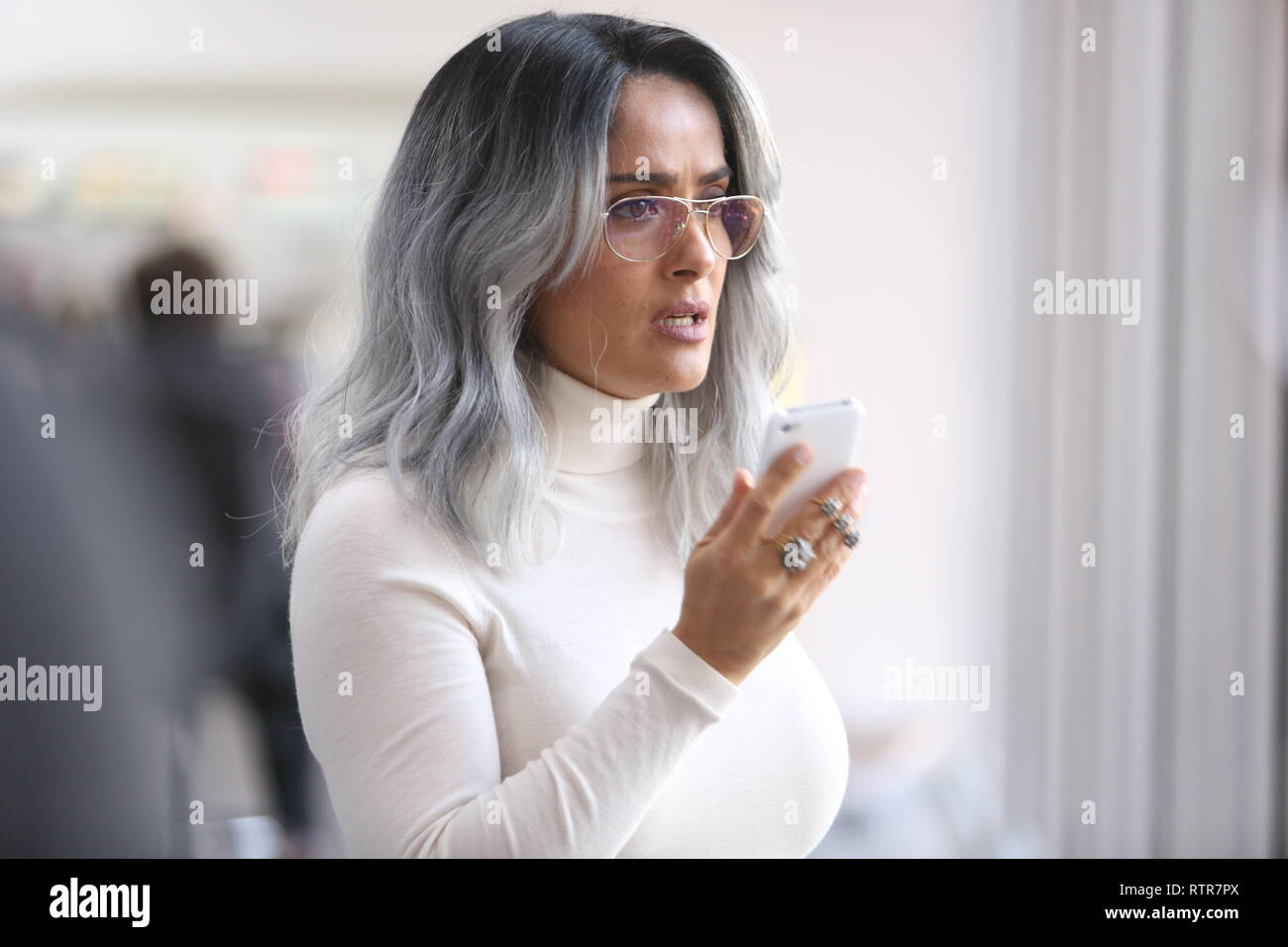 RELEASE DATE: March 15, 2019 TITLE: The Hummingbird Project STUDIO: The Orchard DIRECTOR: Kim Nguyen PLOT: A pair of high-frequency traders go up against their old boss in an effort to make millions in a fiber-optic cable deal. STARRING: SALMA HAYEK as Eva Torres. (Credit Image: © The Orchard/Entertainment Pictures) Stock Photo