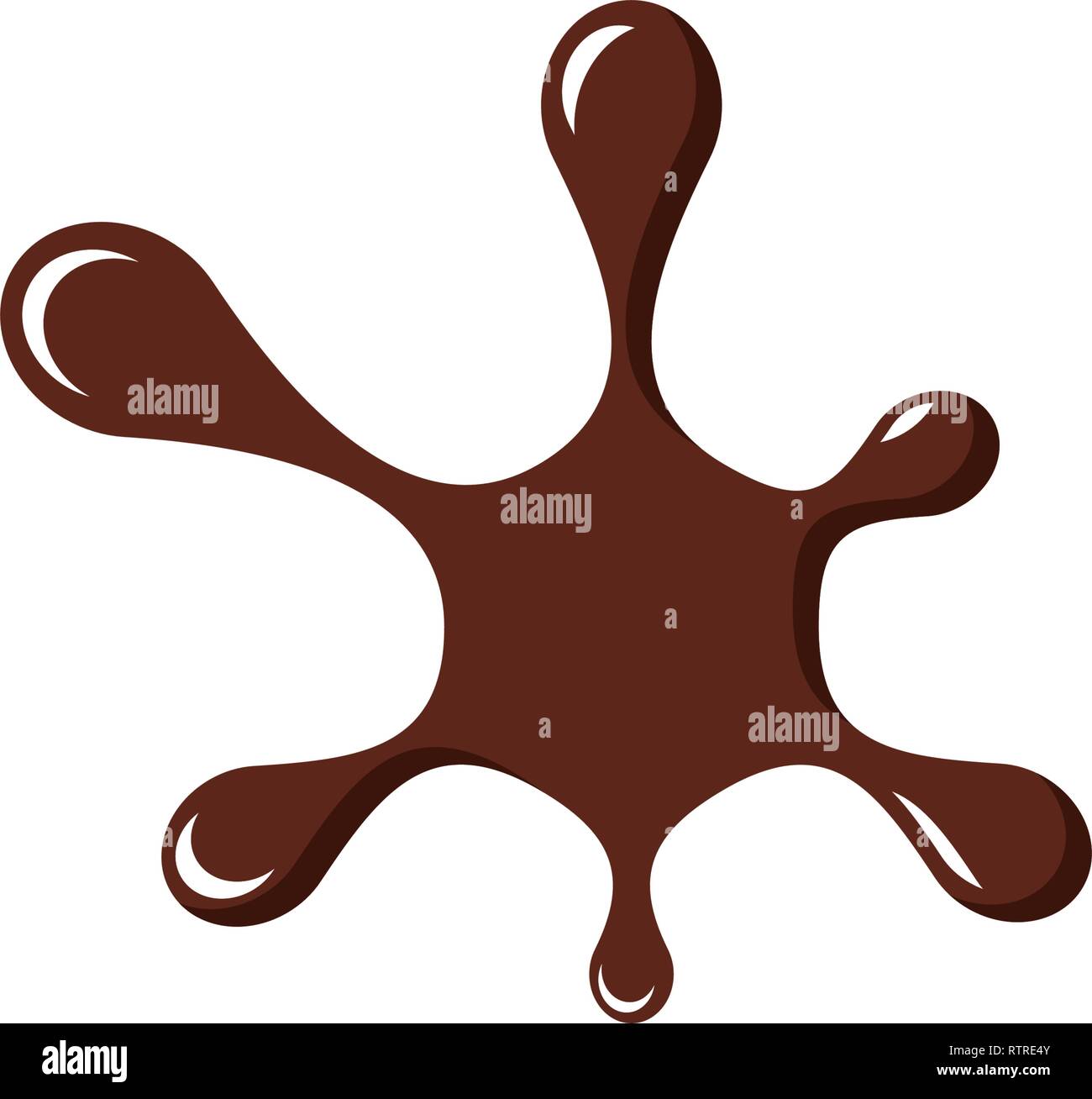 chocolate drop splash logo vector icon Stock Vector