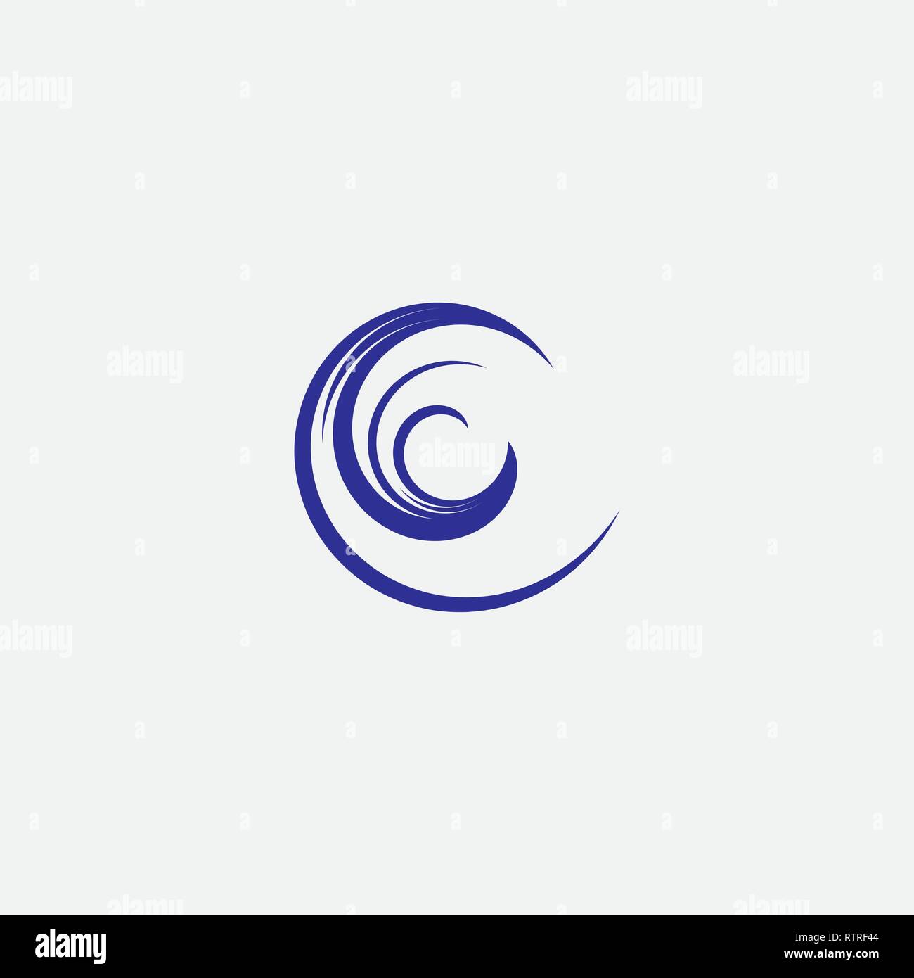 water wave letter c icon symbol design Stock Vector Image & Art - Alamy