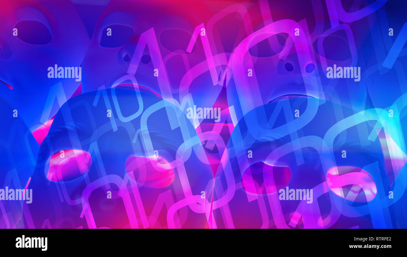 Ai robots data processing, abstract technology inspiration Stock Photo