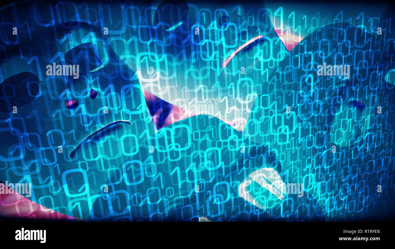 Ai sci-fi background, cyber space abstract conception Stock Photo