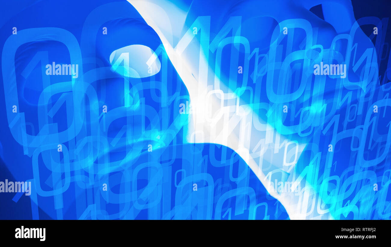 New technologies ai and robots illustration, cyber space virus Stock Photo