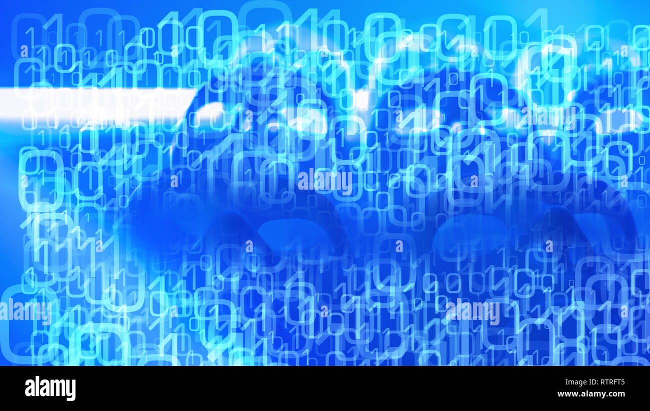 Machine learning and ai technology, futuristic computer bug Stock Photo