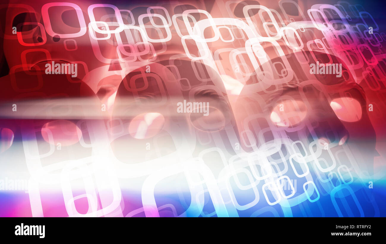 Artificial intelligence and cloud computing Stock Photo