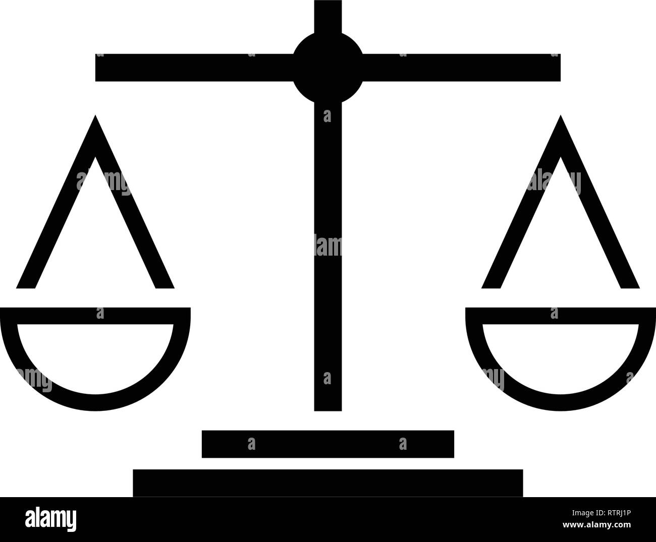 Attorney law scale icon design template vector isolated Stock Vector