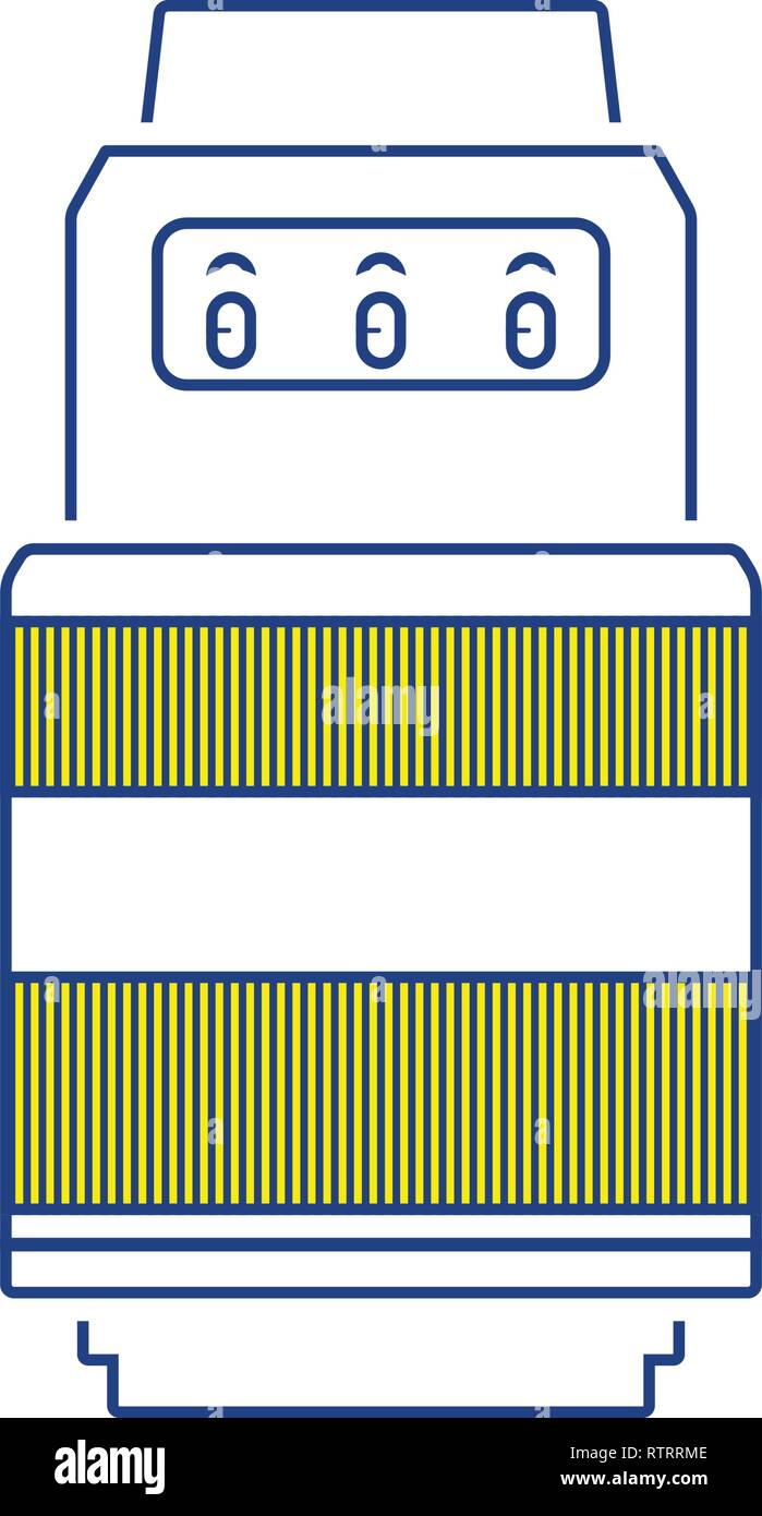 Icon of photo camera zoom lens. Thin line design. Vector illustration ...