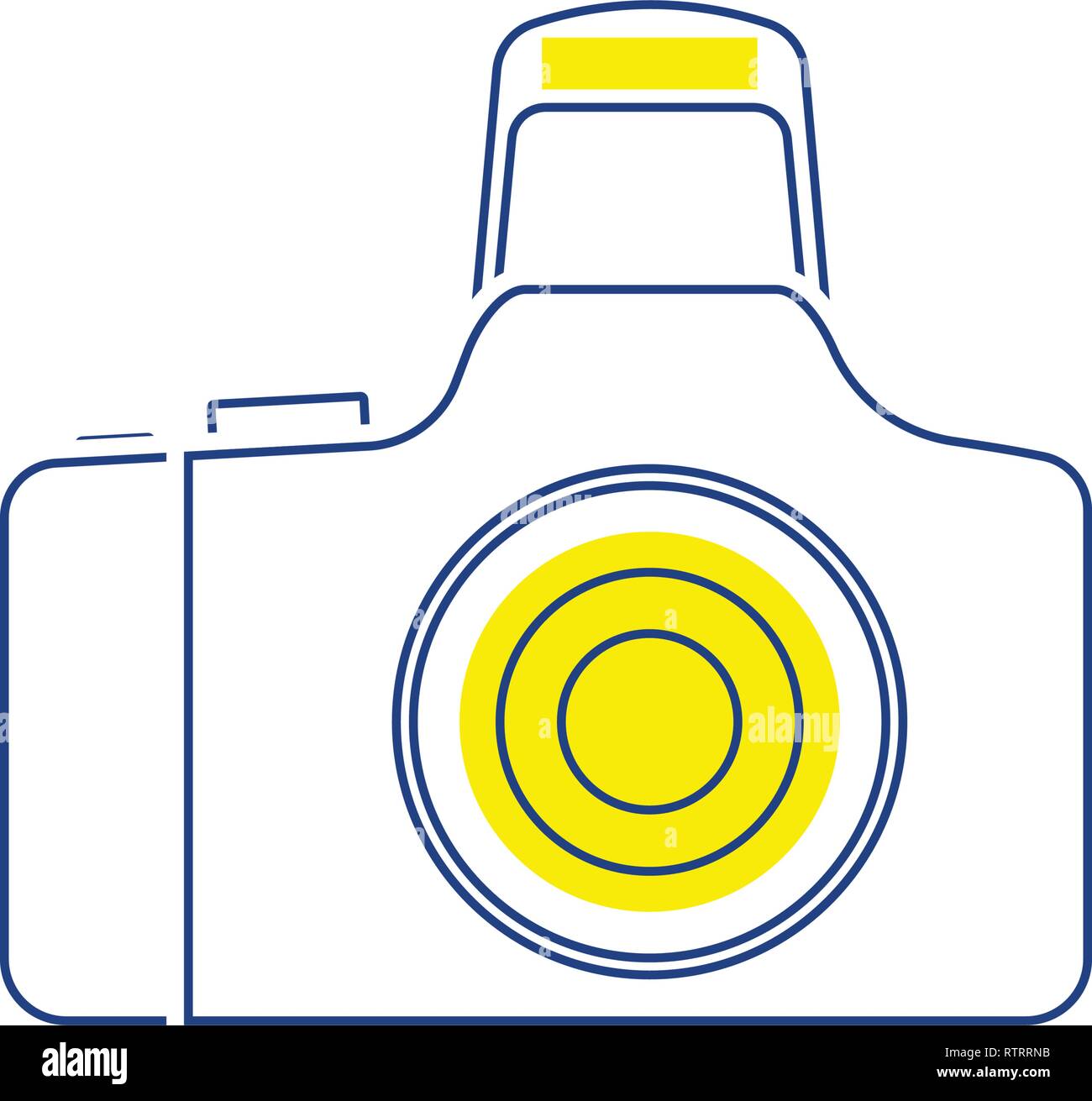 Icon of photo camera. Thin line design. Vector illustration Stock ...