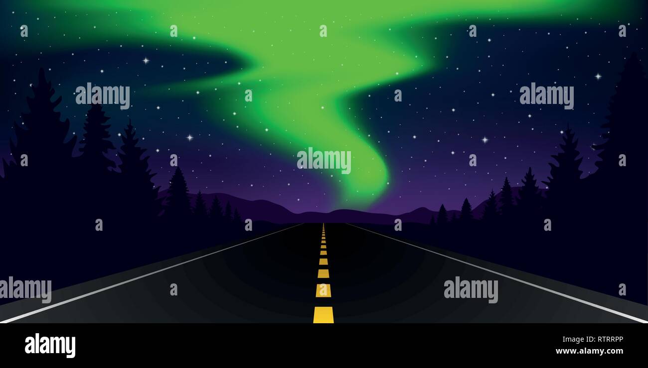 Aurora road Stock Vector Images - Alamy