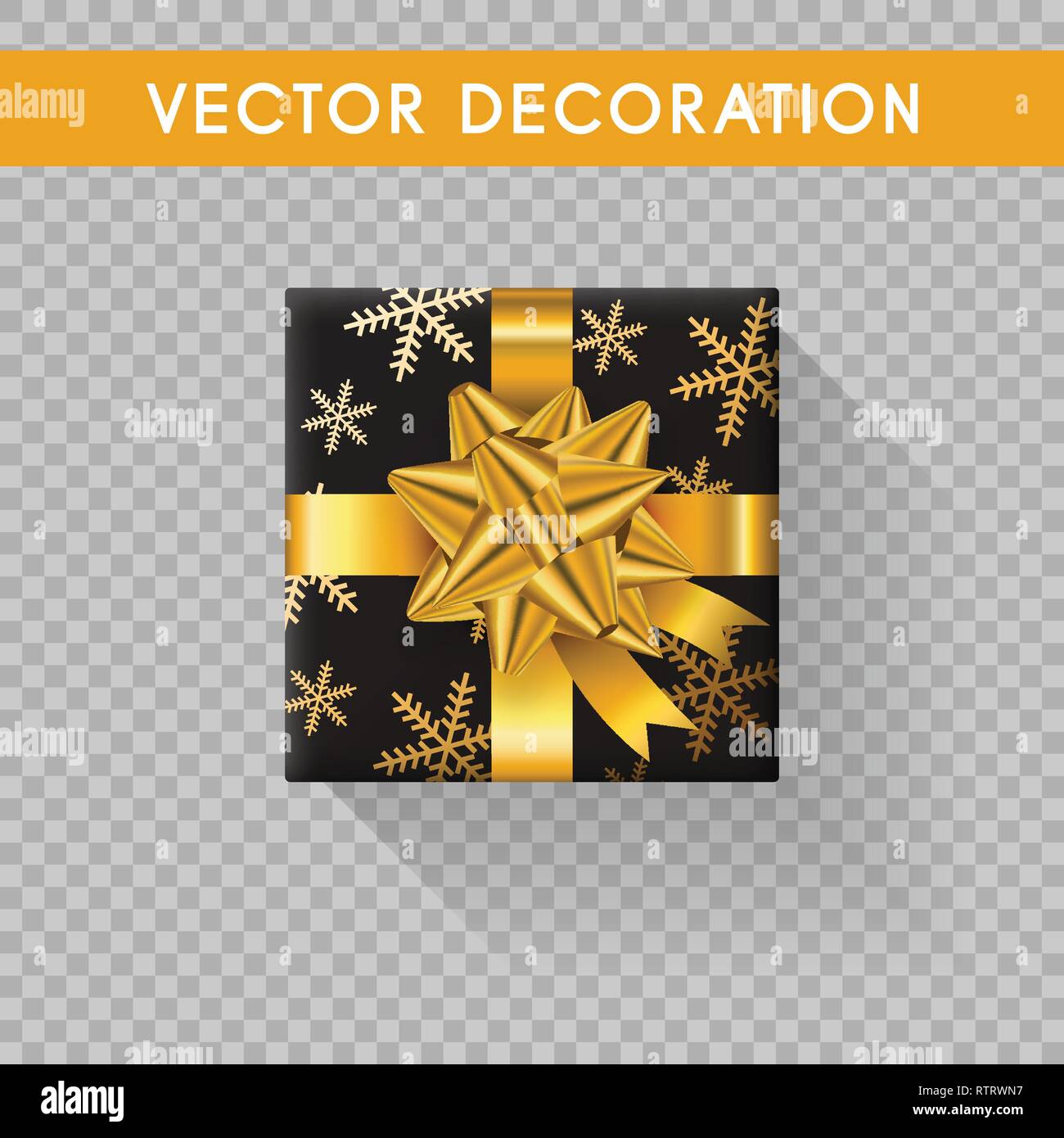 Realistic gift box top view. Gift boxes without background. Vector illustration Stock Vector