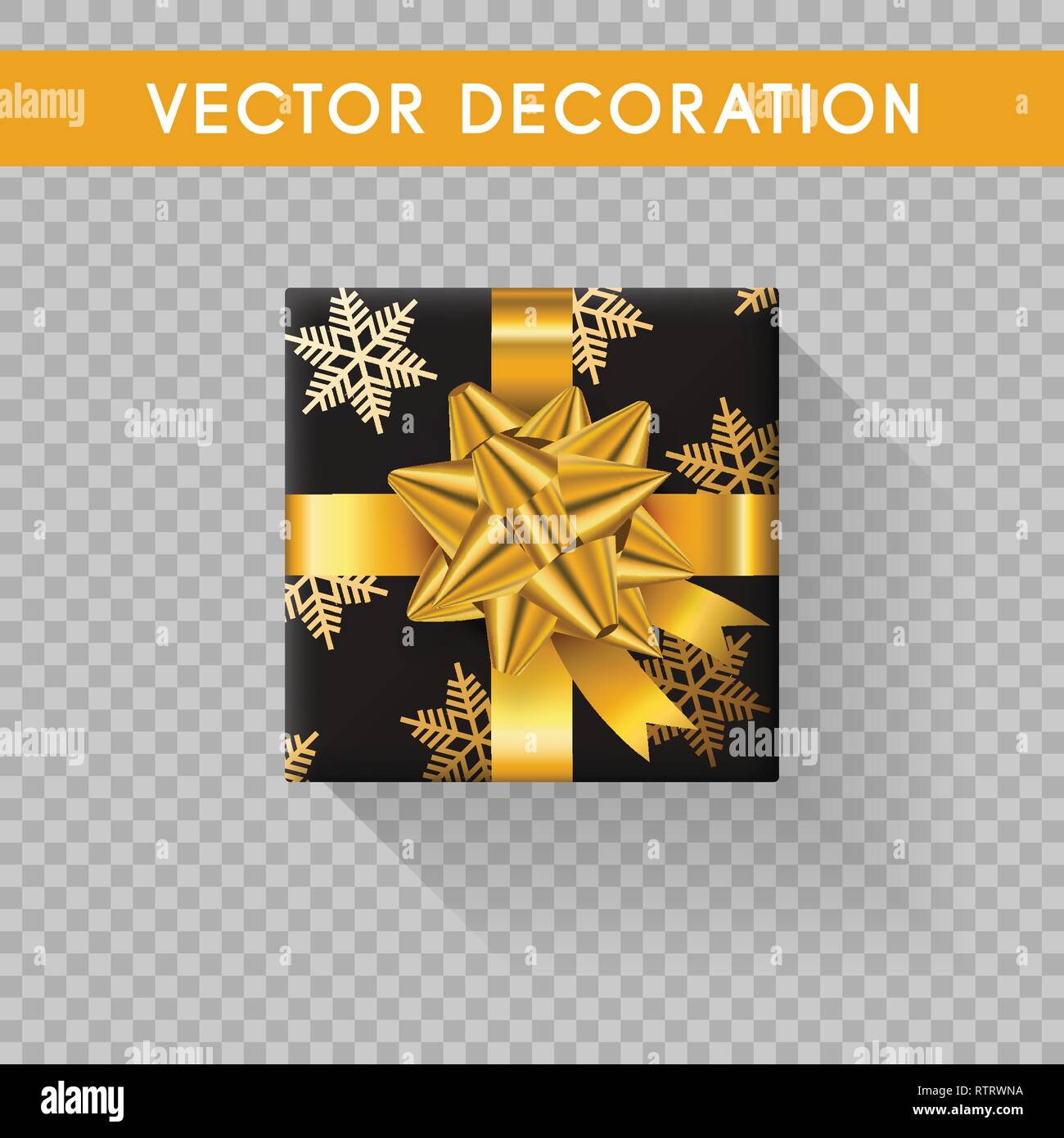 Realistic gift box top view. Gift boxes without background. Vector illustration Stock Vector