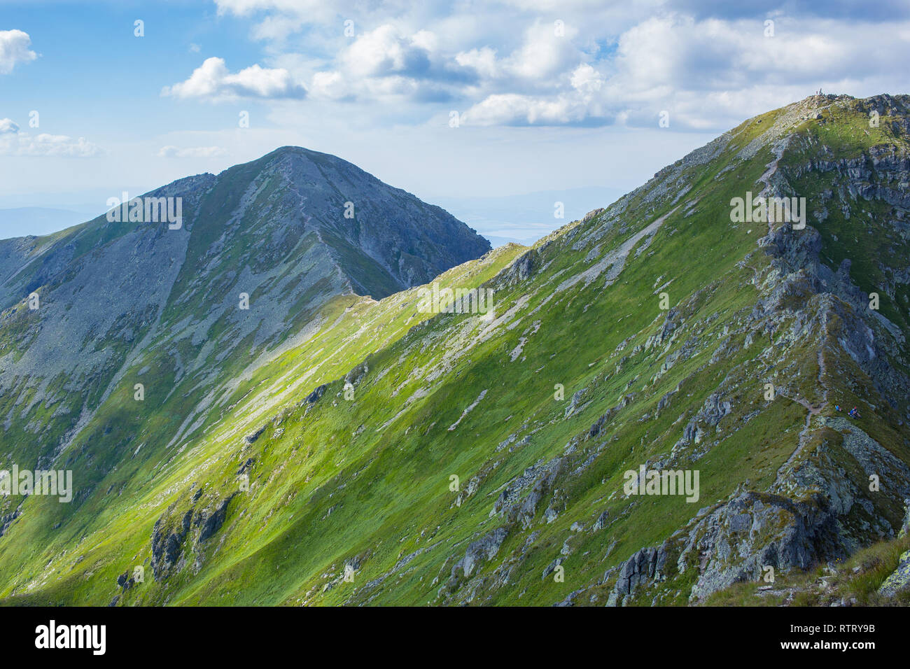 High Tatras Mountains, Slovakia in Summer with clouds Stock Photo