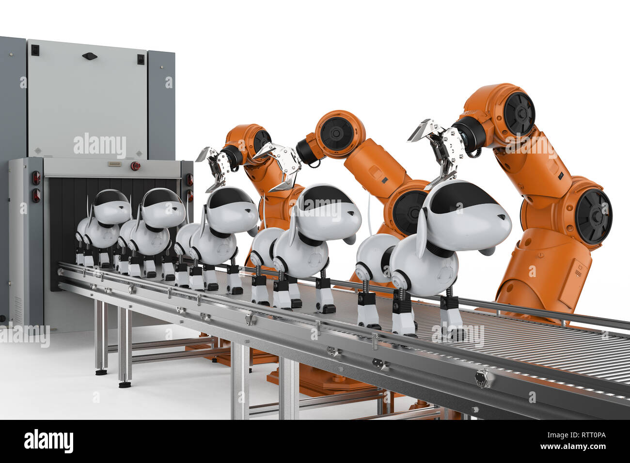 assembly line robots