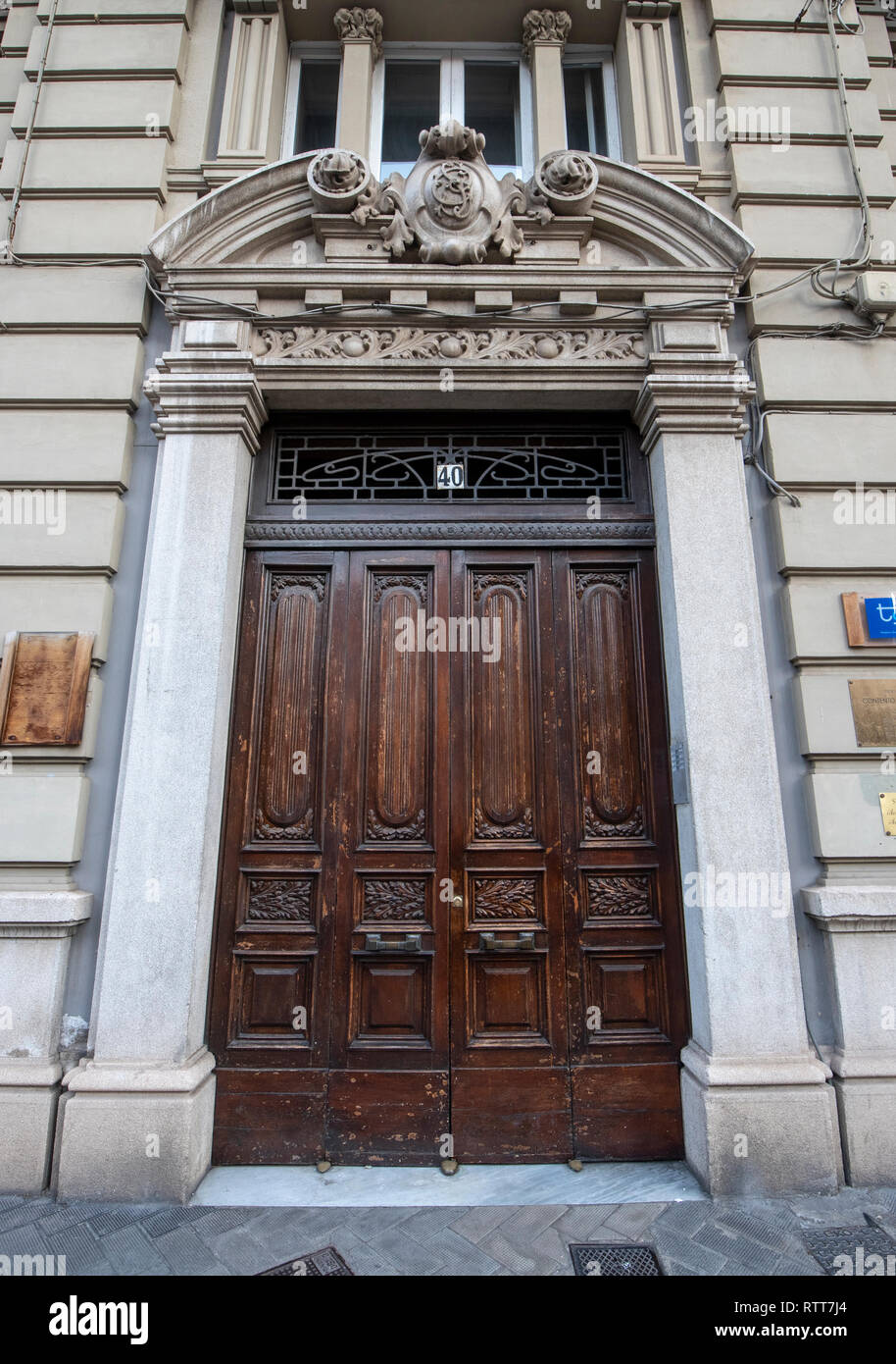 Typical Italian residential architecture. Apartment building and