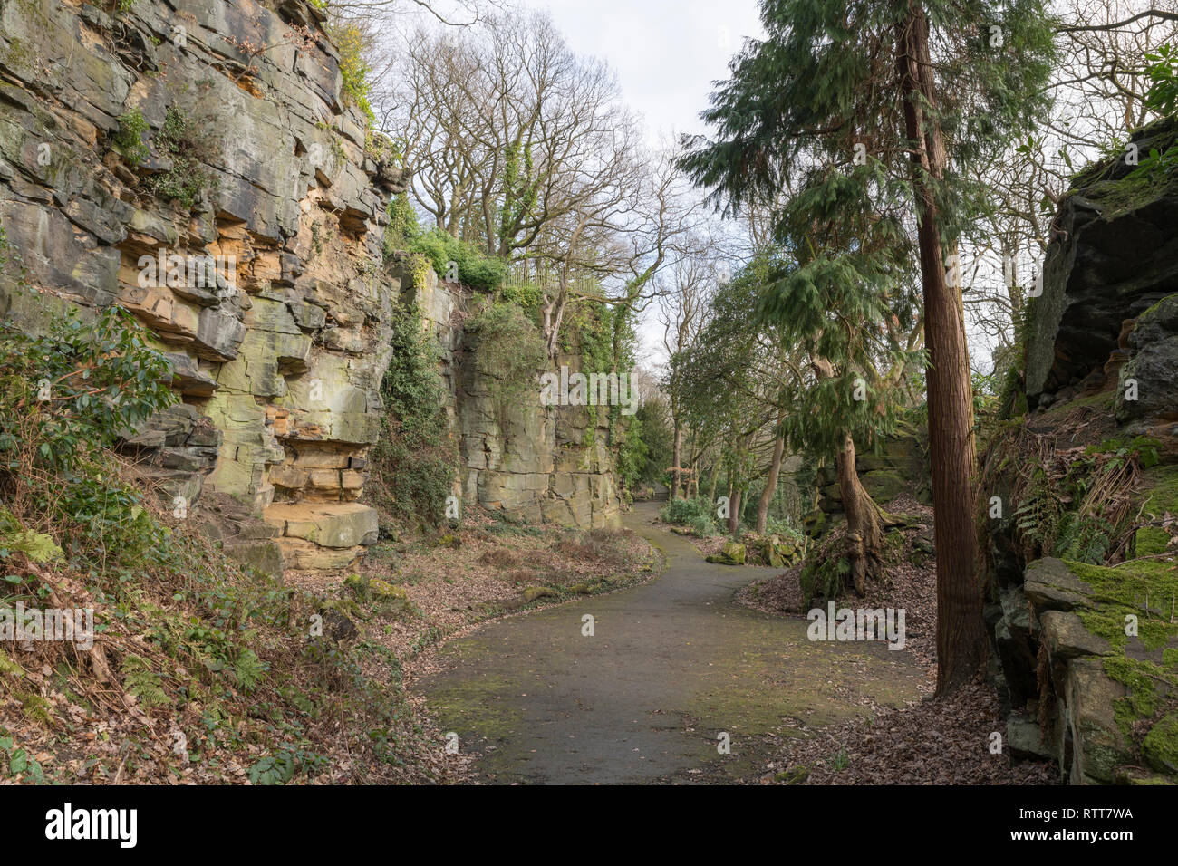 Cliff side walks, Beaumont park, Huddersfield, West Yorkshire Stock Photo
