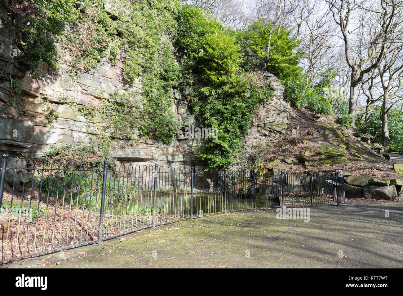 Cliff side walks, Beaumont park, Huddersfield, West Yorkshire Stock Photo