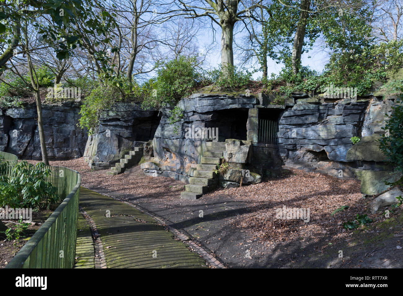 The Grotto, Beaumont Park, Huddersfield, West Yorkshire Stock Photo