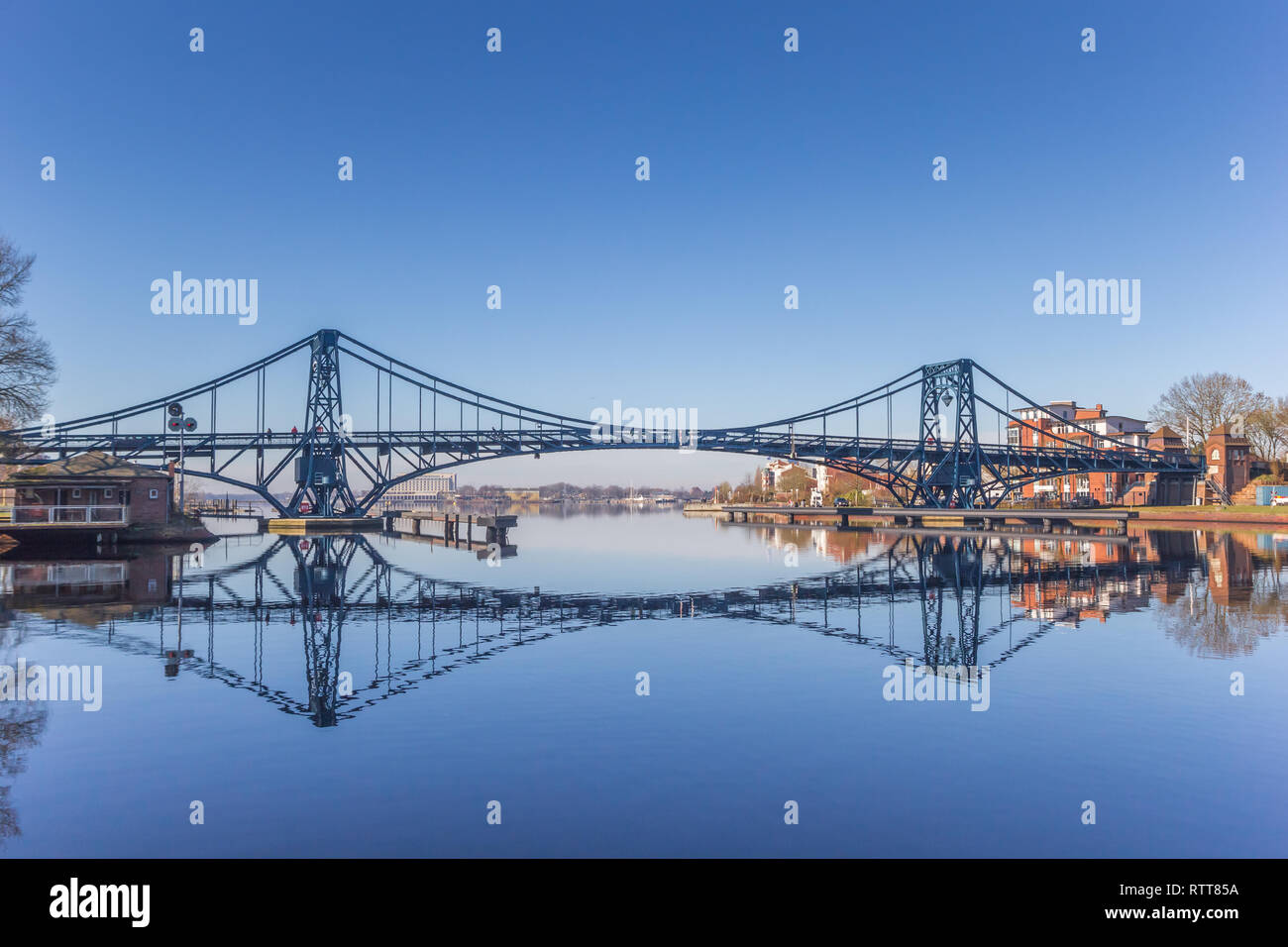 Kaiser Wilhelm bridge over the Ems-Jade-Kanal in Wilhelmshaven, Germany Stock Photo