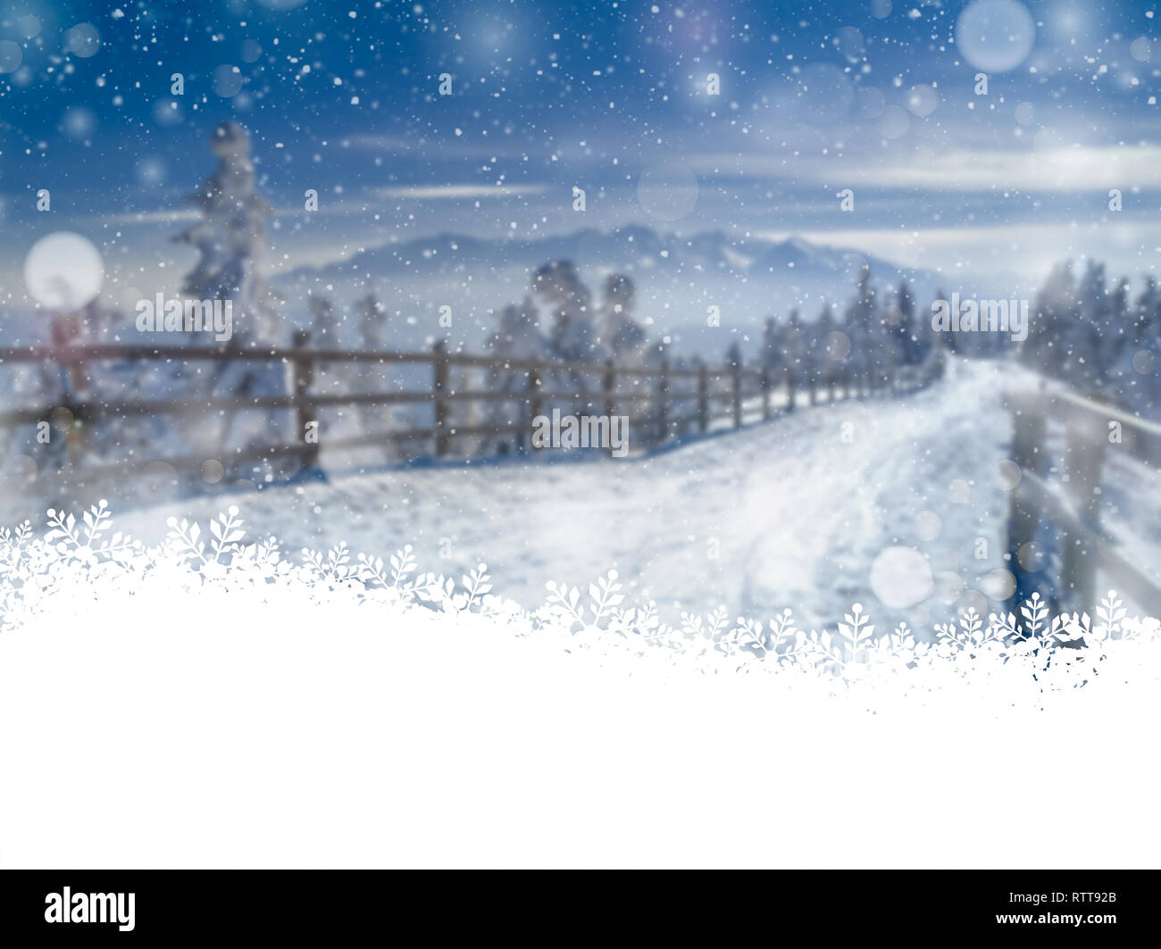 Winter Wonderland Landscape Snow With Bokeh Soft Lights Falling Over A Christmas Scenic Blurred Background With White Snow Flakes Copy Space Stock Photo Alamy Winter Wonderland Landscape Snow With Bokeh Soft Lights Falling Over A Christmas Scenic Blurred Background With White Snow Flakes Copy Space Stock Photo Alamy
