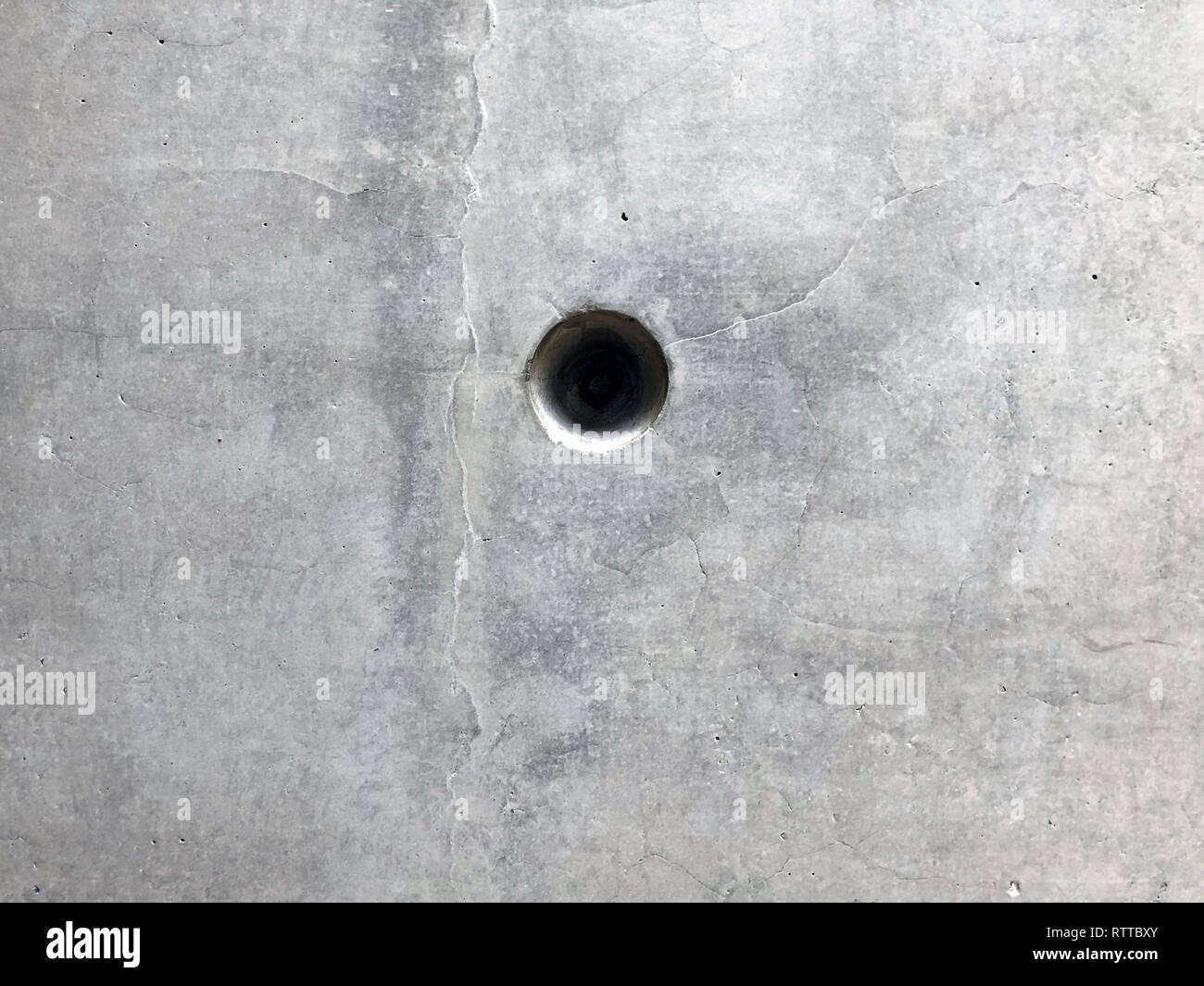 Imprint Of Hole In Concrete Wall Stock Photo Alamy