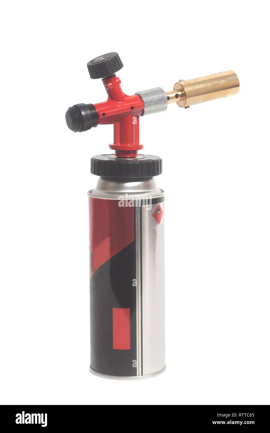 Manual gas burner isolated on white background Stock Photo Alamy