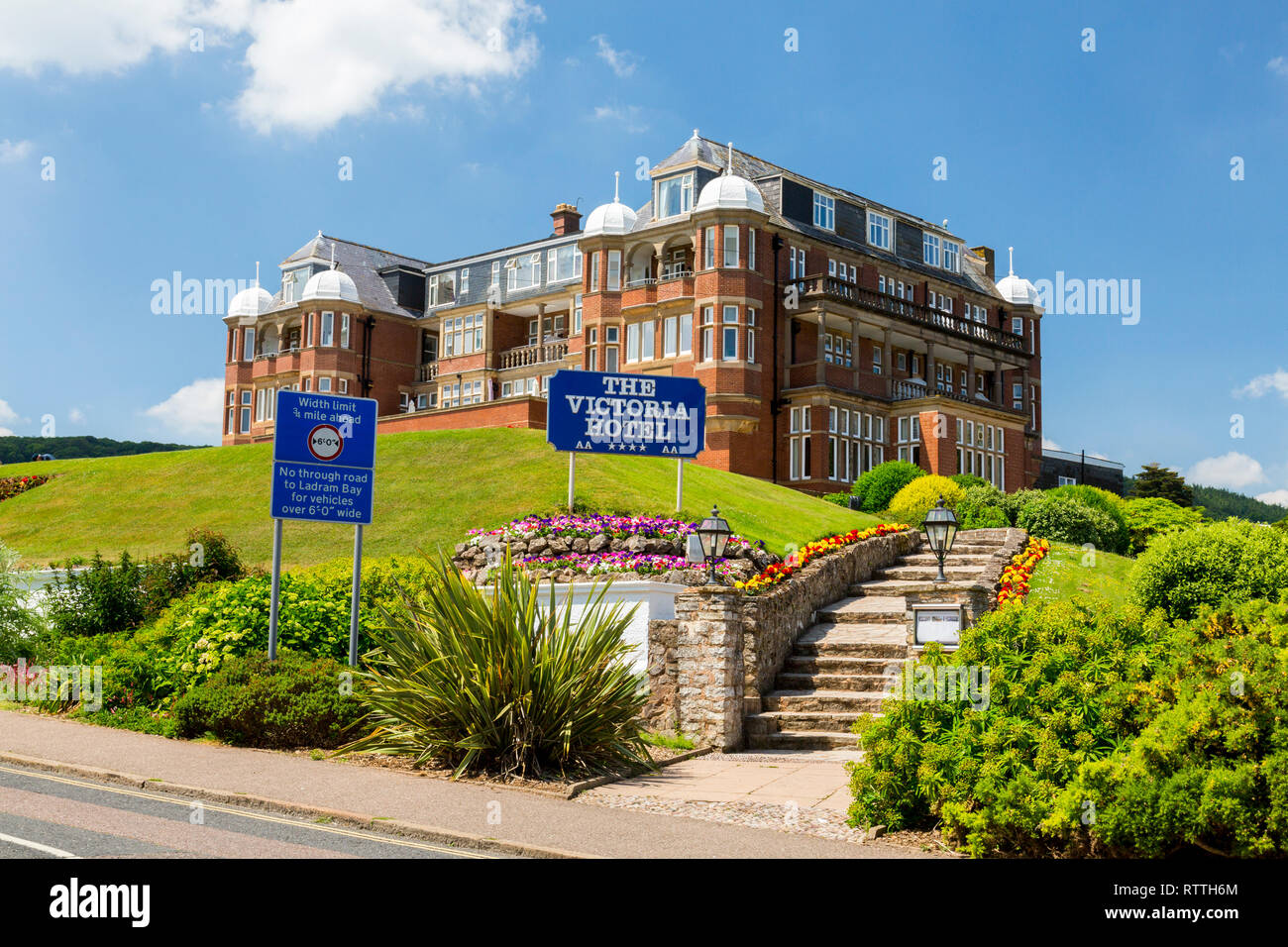 The imposing Victoria Hotel at Sidmouth on the Jurassic Coast, Devon, England, UK Stock Photo