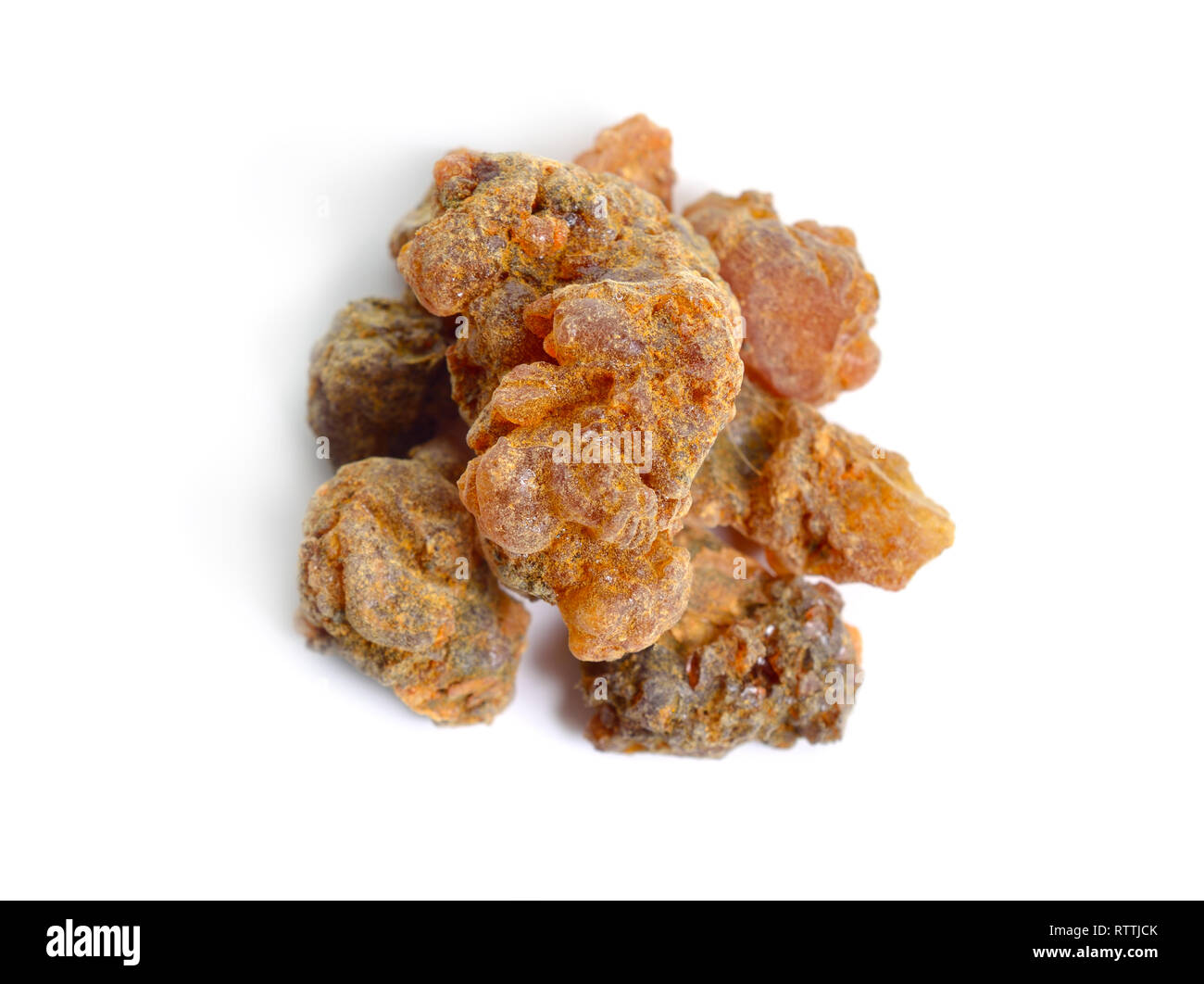 Sweet myrrh or Opopanax, also known as opobalsam. Isolated on white Stock Photo