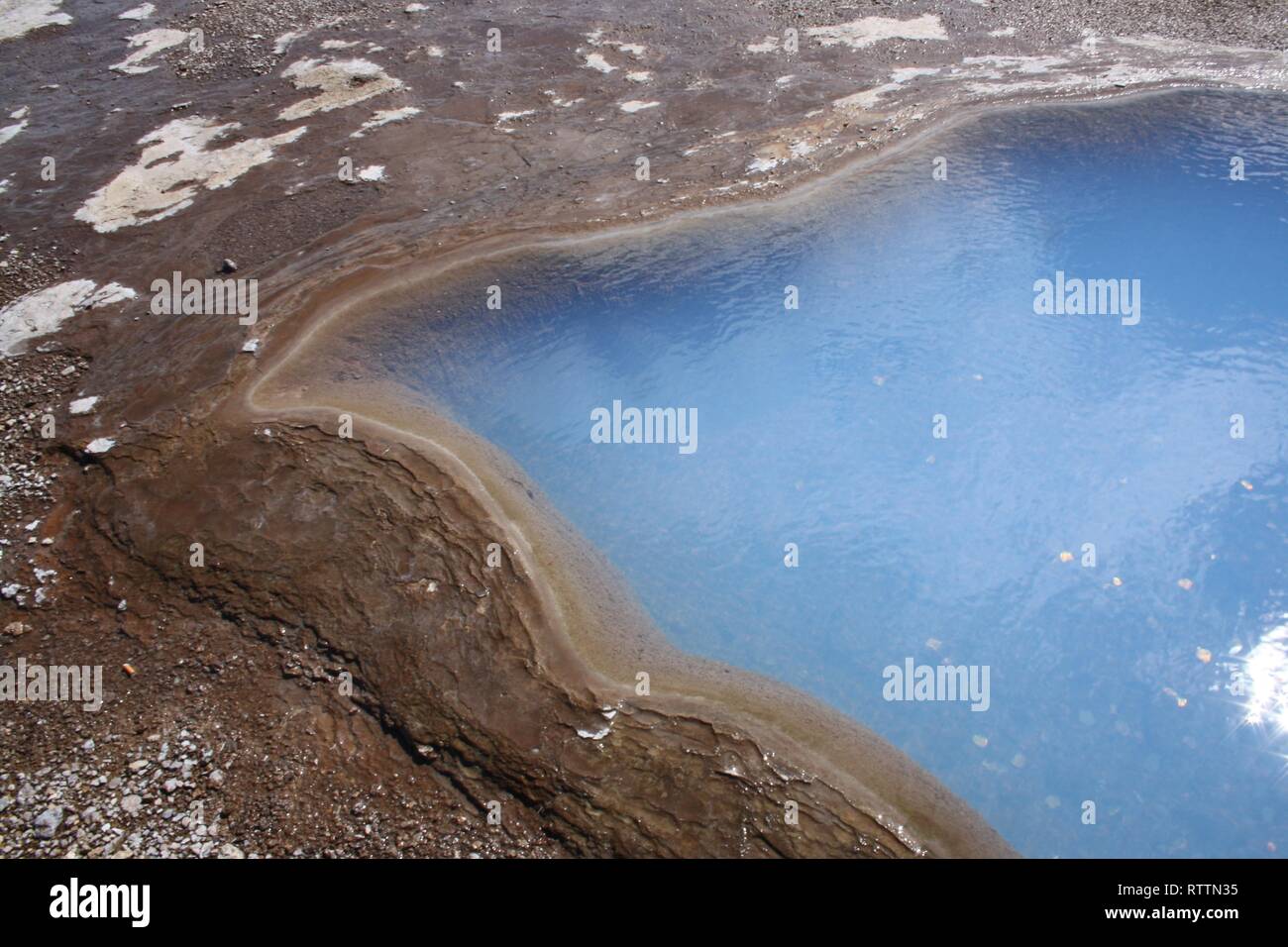 Hot water pool at Geyser, Iceland Stock Photo - Alamy