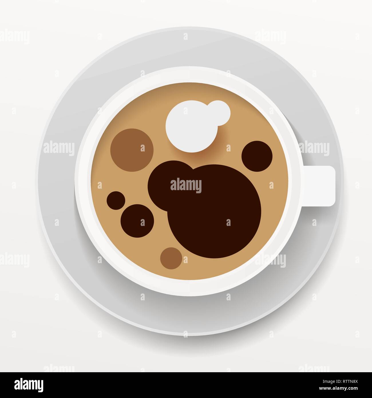 Realistic White Coffee Mug Isolated On White Background. Vector ...