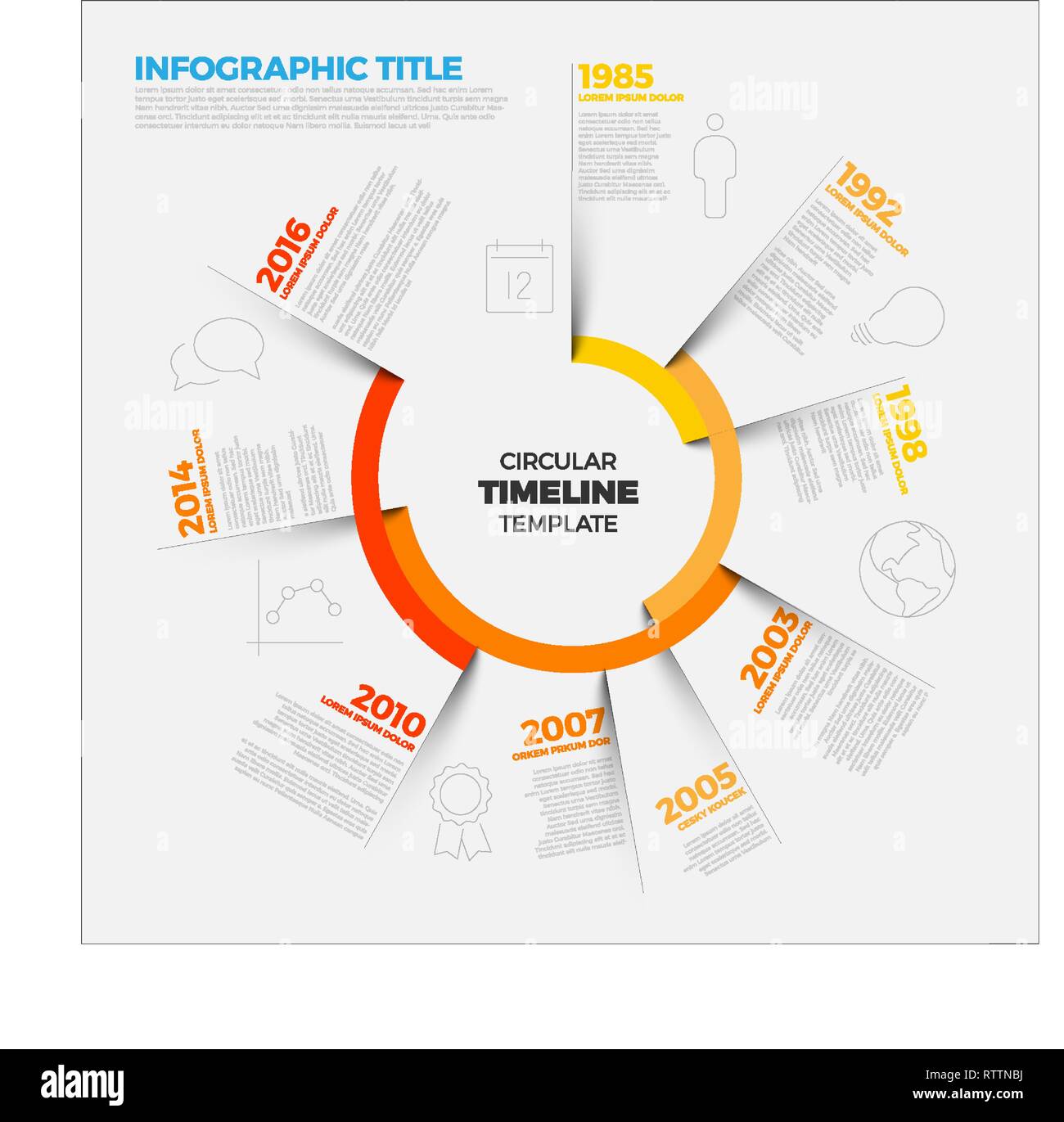 Vector Infographic circular timeline report template with the biggest ...