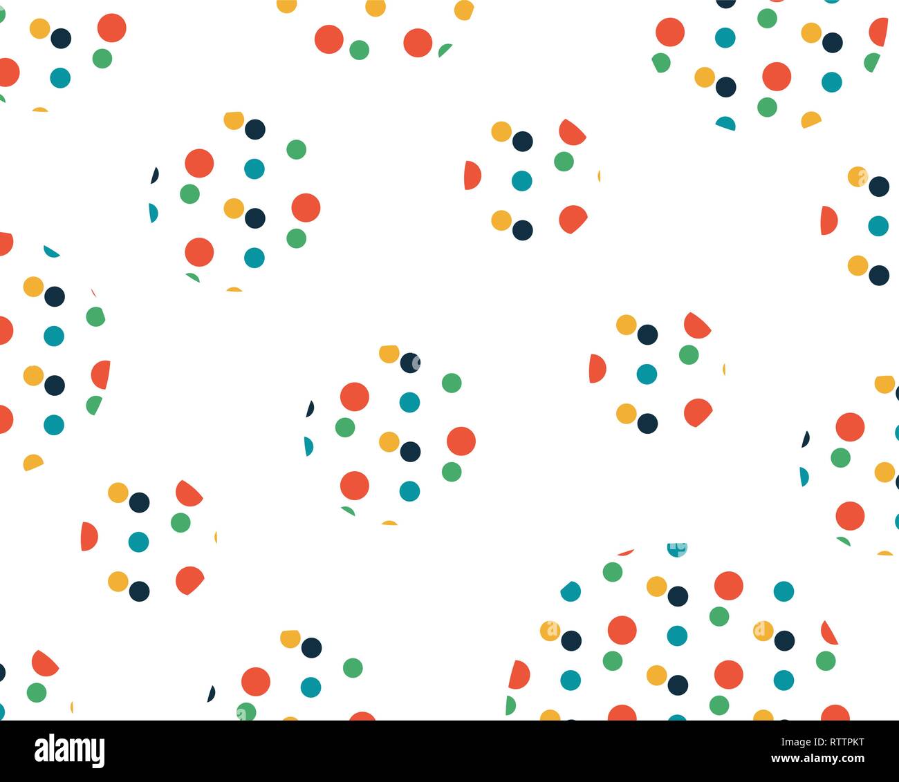 pattern abstract colorful circles on a white background Stock Vector