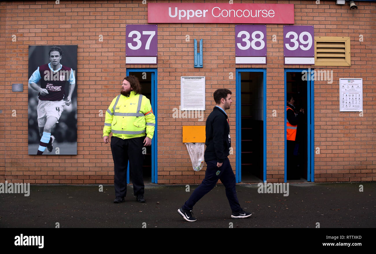 Fans arrive at the ground before the Premier League match at Turf Moor