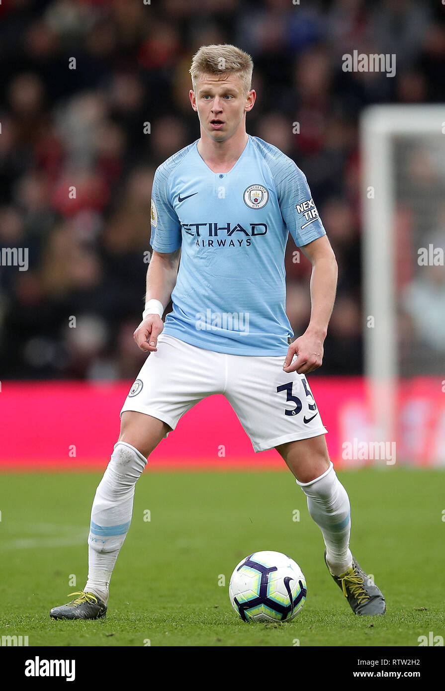 Manchester City's Oleksandr Zinchenko during the Premier League match