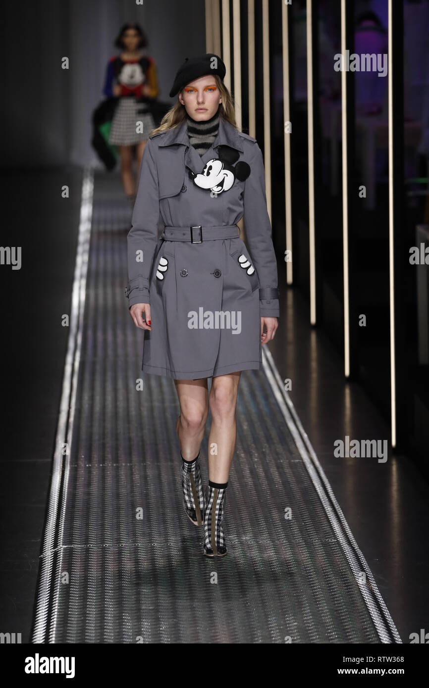 MILAN, ITALY - FEBRUARY 19: A model walks the runway at the United Colors  Of Benetton show at Milan Fashion Week Autumn/Winter 2019/20 Stock Photo -  Alamy